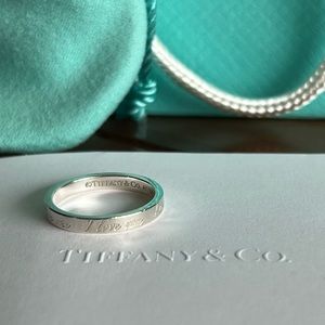 Authentic Tiffany & Co. Vintage Sterling Silver I love You Ring size 6